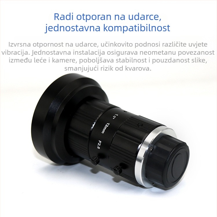 1,1-inčni fiksni objektiv za C-mount kamere, 12MP/25MP, industrijski s niskom distorzijom i iznimno jasnim prikazom