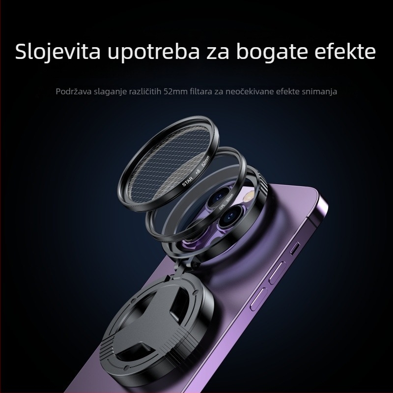 Qi Shiling Dm-12 Magnetski polarizacijski CPL filter za mobitel s optičkim premazom za HD fotografiju
