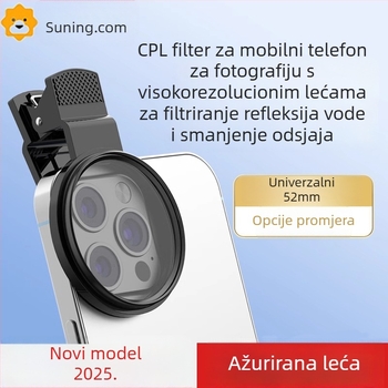 Xyxd CPL polarizacijski filter za mobilnu fotografiju – HD jasnoća, filtrira vodne odsjaje i smanjuje presvjetljenja