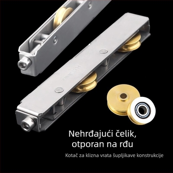 Donji kotač za balkonska klizna vrata, nehrđajući čelik, model YTMDHG, marka Shouli, pogodno za klizna vrata i ormariće