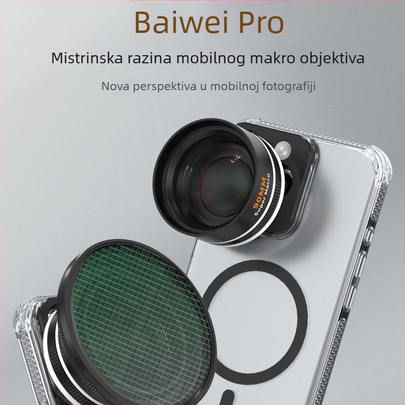 FST Baivi Pro Lens – obnovljeni makro objektiv za pametne telefone; kompatibilan s Huawei, Xiaomi, OPPO, VIVO, Apple i Samsung; pokriva 95% modela; licencirana privatna marka