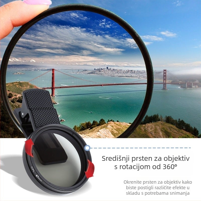 CPL polarizacijski filter za mobitel – Neutral marka, opće namjene, komplet sa poklopcem