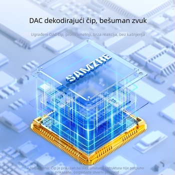 Samzhe TY402 USB 3,5 mm audio adapter za slušalice i mikrofon – 2-u-1, za laptop i desktop
