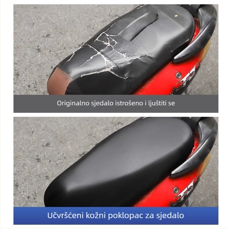 Kožna navlaka za sjedalo električnog bicikla, univerzalna prilagodba, sve sezone, bez punila