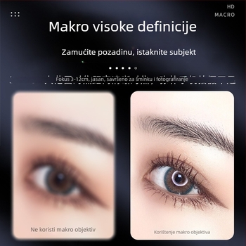 JOVOCN JV-M1 Makro Objektiv s Osvjetljenjem za Fotografiju Trepavica, Nakit i Ljepote — Kompatibilan s Općom Značkom i Općim Modelom