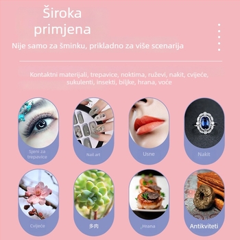 JOVOCN JV-M1 Makro Objektiv s Osvjetljenjem za Fotografiju Trepavica, Nakit i Ljepote — Kompatibilan s Općom Značkom i Općim Modelom