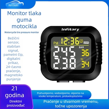 Monitor tlaka u gumama za motocikle i električna vozila s infracrvenim senzorom, digitalni zaslon, model X3, raspon 0-3.5, bežični, visoka preciznost