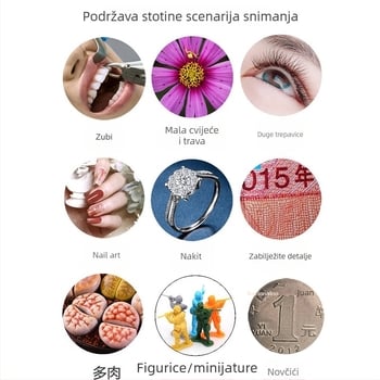 Smartphone macro leća 80–100 mm, za snimanje insekata, cvijeća i nakita, navoj filtra 52 mm