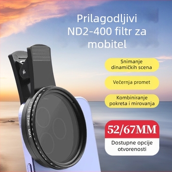 Demaxi Univerzalni ND filter ND2-400, Podesivi neutralni filter za kamere mobilnih telefona