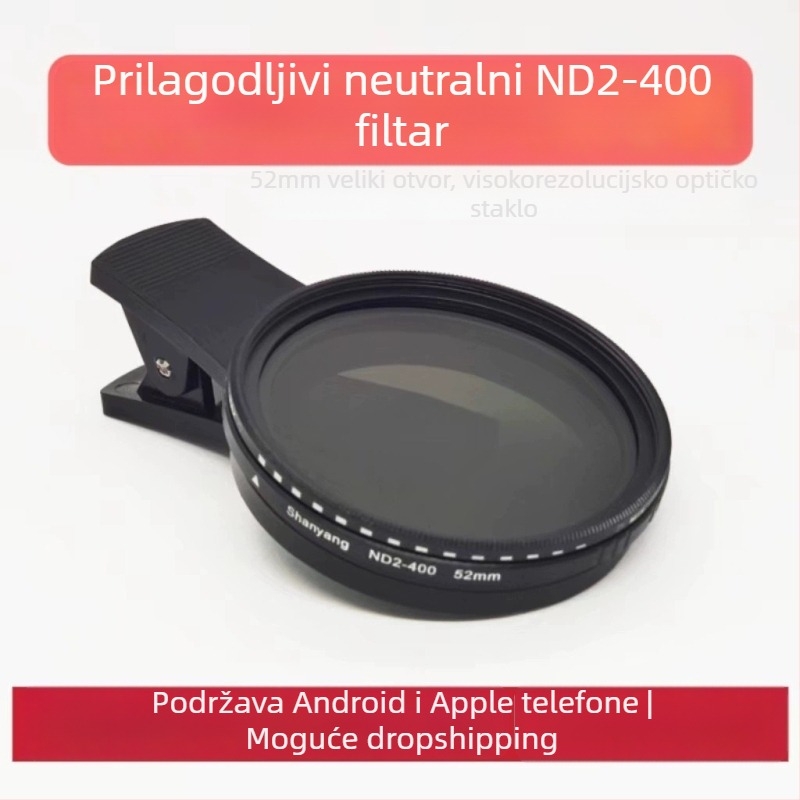 Demaxi Univerzalni ND filter ND2-400, Podesivi neutralni filter za kamere mobilnih telefona