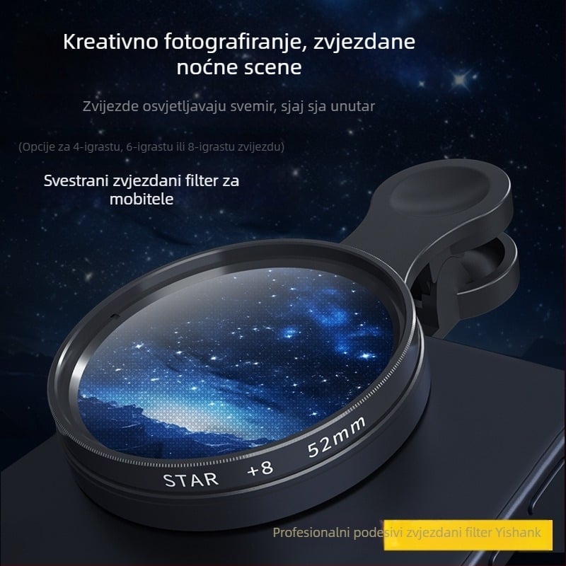 Objektiv za mobitel sa Starlight filtrom i CPL polarizatorom, univerzalna kompatibilnost