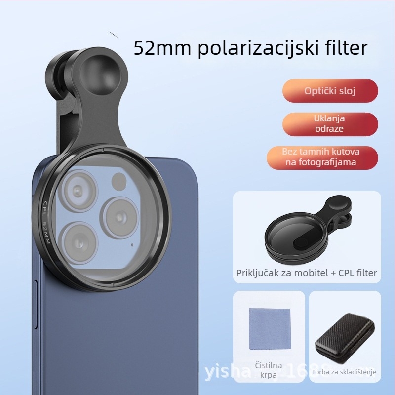 Objektiv za mobitel sa Starlight filtrom i CPL polarizatorom, univerzalna kompatibilnost