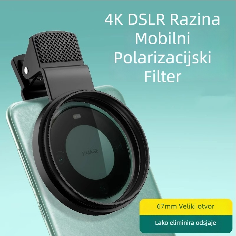 Polarizator za pametni telefon – inteligentno uklanjanje odsjaja, mini objektiv, HD prijenos uživo