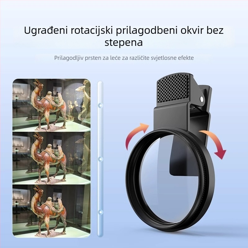 Polarizator za pametni telefon – inteligentno uklanjanje odsjaja, mini objektiv, HD prijenos uživo