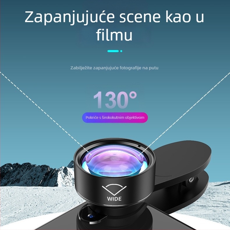 Trojni objektiv za mobitel: širokokutni, makro i fisheye uz univerzalnu kompatibilnost