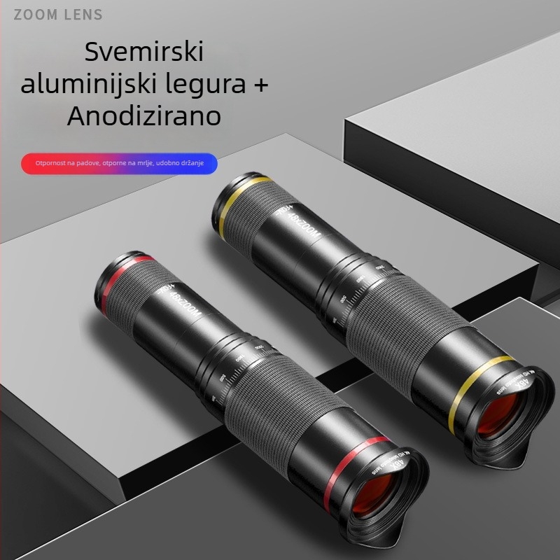 Vanjski teleobjektiv za mobitel, model W48, metalni teleskopni objektiv, univerzalna kompatibilnost za pametne telefone