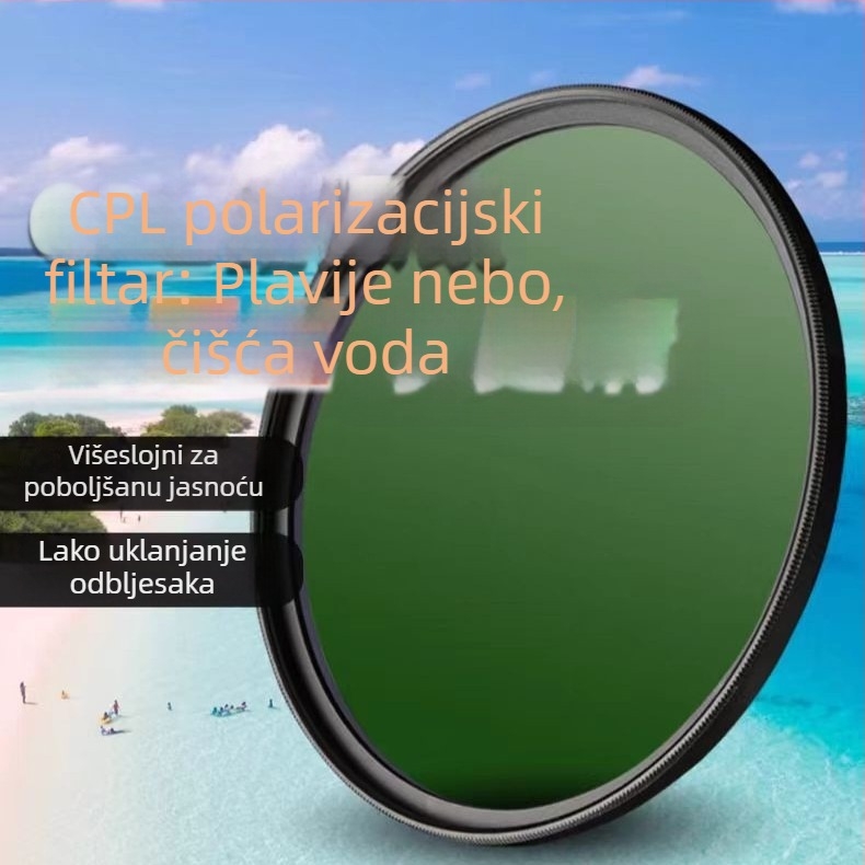 CPL polarizator s klipom za mobilnu fotografiju - HD filter, model 67mmcpl, univerzalna kompatibilnost