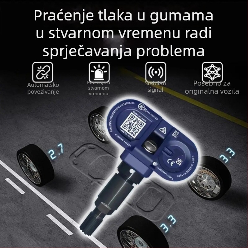 Senzor tlaka u gumama za sve Tesla modele, s integriranim visokopreciznim TPMS senzorima