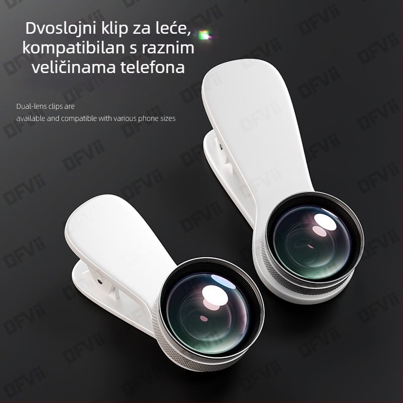 Demaxi Universal optički stakleni objektiv za mobitel — 10K HD širokokutni objektiv za ljepotu, kompatibilan s Apple, Huawei, Oppo, Vivo, Xiaomi i većinom pametnih telefona