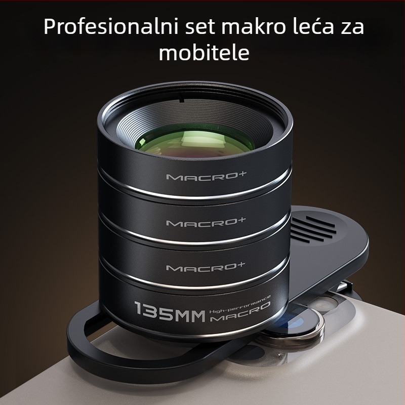 135mm makro set za mobitel – Overlay leća i Pigeon Eye leća za fotografiranje nakita