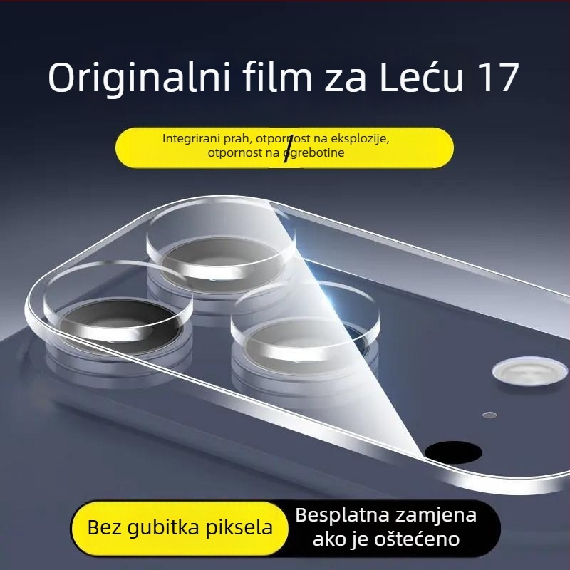 Film zaštite objektiva kamere za Apple iPhone 17 seriju – potpuno pokriće