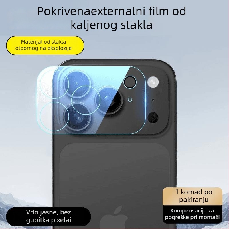 Folio za zaštitu objektiva stražnje kamere za seriju iPhone 17 – kaljena folija za 17, 17 Pro, 17 Pro Max i 17 Air