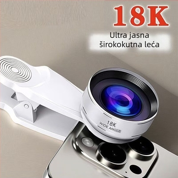 Ultra-čisti širokokutni objektiv 36K18K10K za mobitel, za snimanje i prijenos uživo, vanjska selfie kamera, univerzalno. Model: K-10; Brend: Other; Univerzalna kompatibilnost; Ovlaštena privatna robna marka: Da