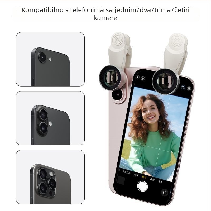 Prednji ultraširokokutni objektiv za mobitel – visoka razlučivost, anti-deformacija, stabilizacija slike, ljepota selfija (Model R431, Marka New ruijie, Kompatibilno s ULT-UNITE, Opća namjena)