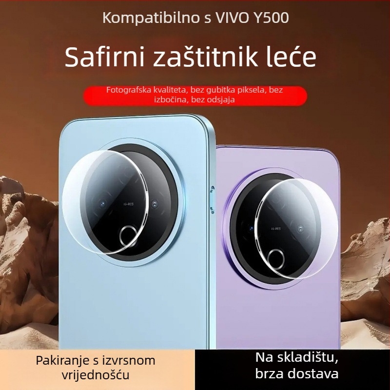 Vivoy500 zaštitni film za objektiv za Y500 – tvrdi film, otporan na ogrebotine, potpuno prekrivanje, otpornost na pad, kod V2509A