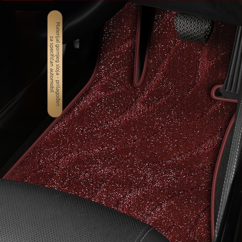 Automobilska podna prostirka — vodootporna, otporna na habanje, suede materijal, kožna potpora stopala, za poseban automobil