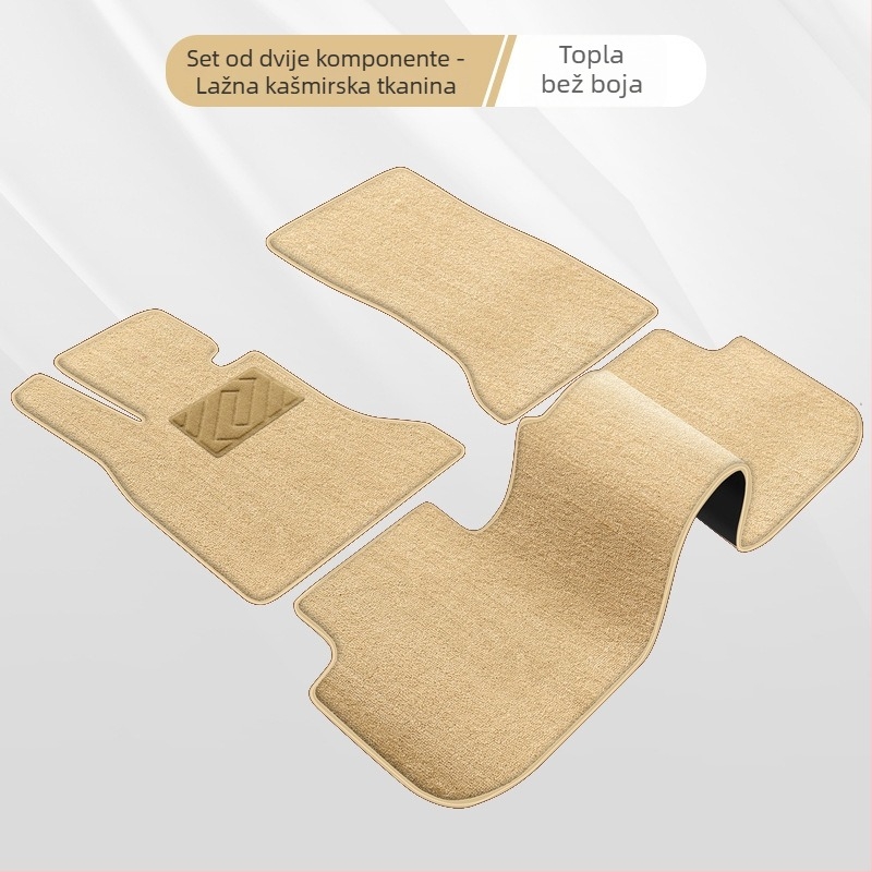 Automobilska podna prostirka — vodootporna, otporna na habanje, suede materijal, kožna potpora stopala, za poseban automobil