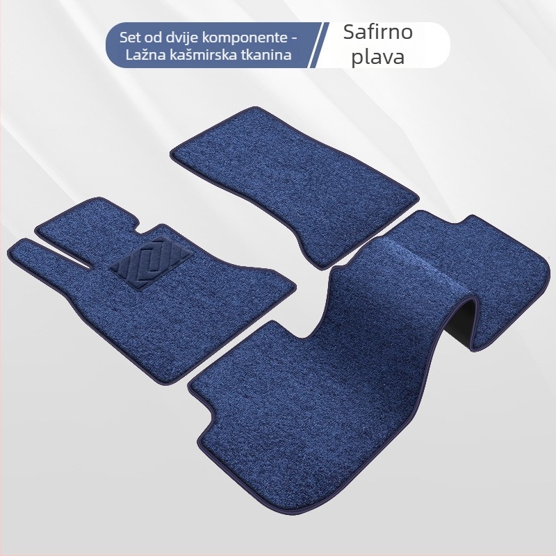 Automobilska podna prostirka — vodootporna, otporna na habanje, suede materijal, kožna potpora stopala, za poseban automobil