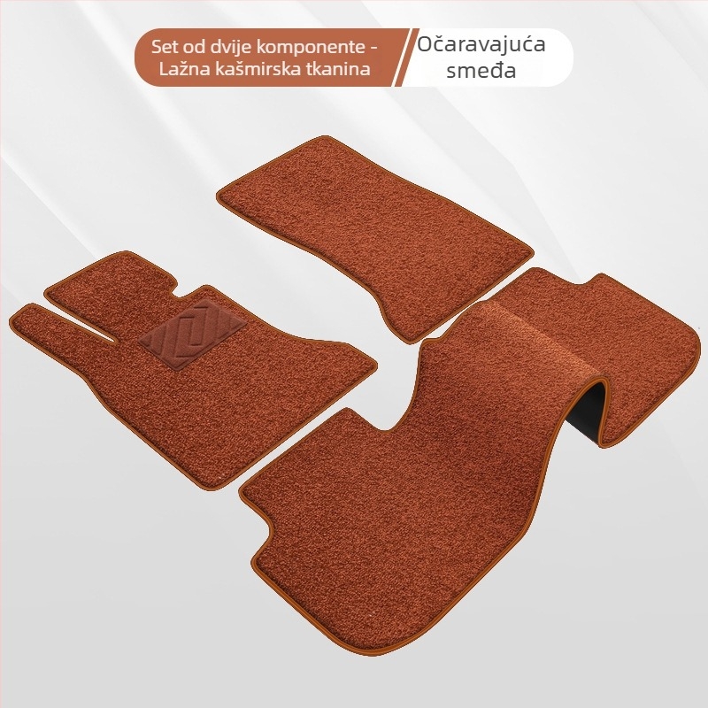 Automobilska podna prostirka — vodootporna, otporna na habanje, suede materijal, kožna potpora stopala, za poseban automobil