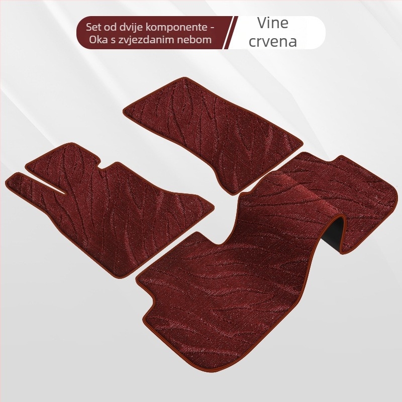 Automobilska podna prostirka — vodootporna, otporna na habanje, suede materijal, kožna potpora stopala, za poseban automobil