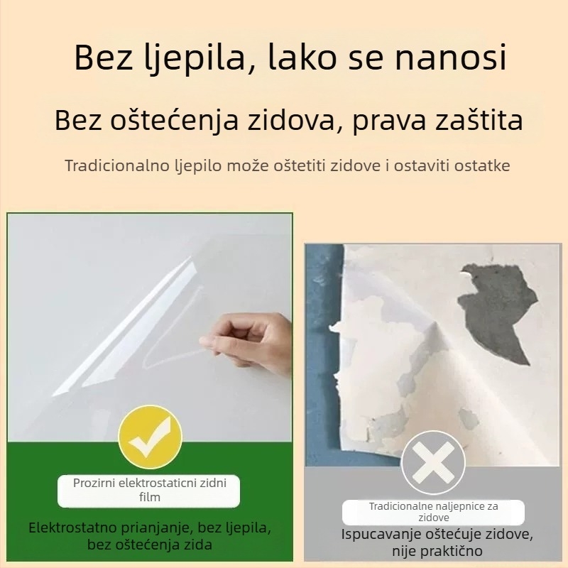Prozirna kuhinjska zidna naljepnica, otporna na masnoću i visoke temperature, vodootporna, samoljepljiva