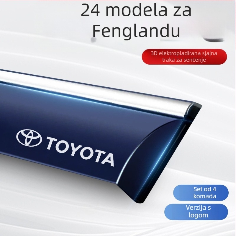 Rain guard za prozor automobila | Akrilni materijal | Kompatibilno s Bgg | Bez prilagođavanja