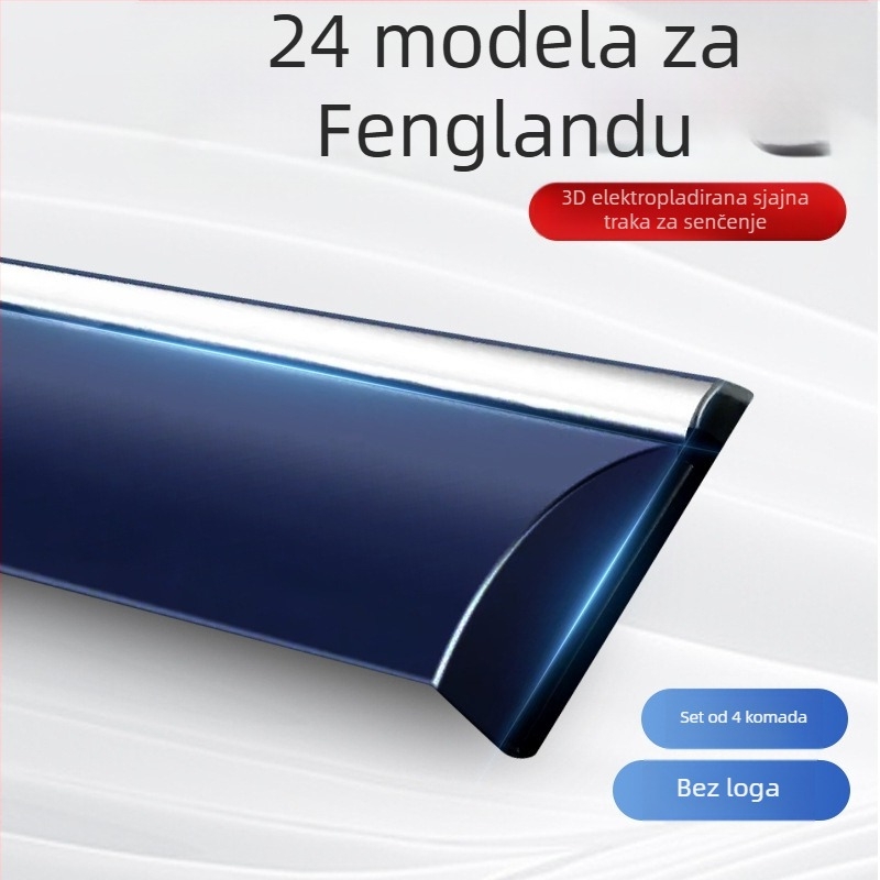 Rain guard za prozor automobila | Akrilni materijal | Kompatibilno s Bgg | Bez prilagođavanja
