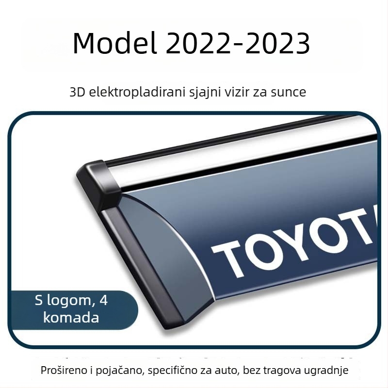Rain guard za prozor automobila | Akrilni materijal | Kompatibilno s Bgg | Bez prilagođavanja