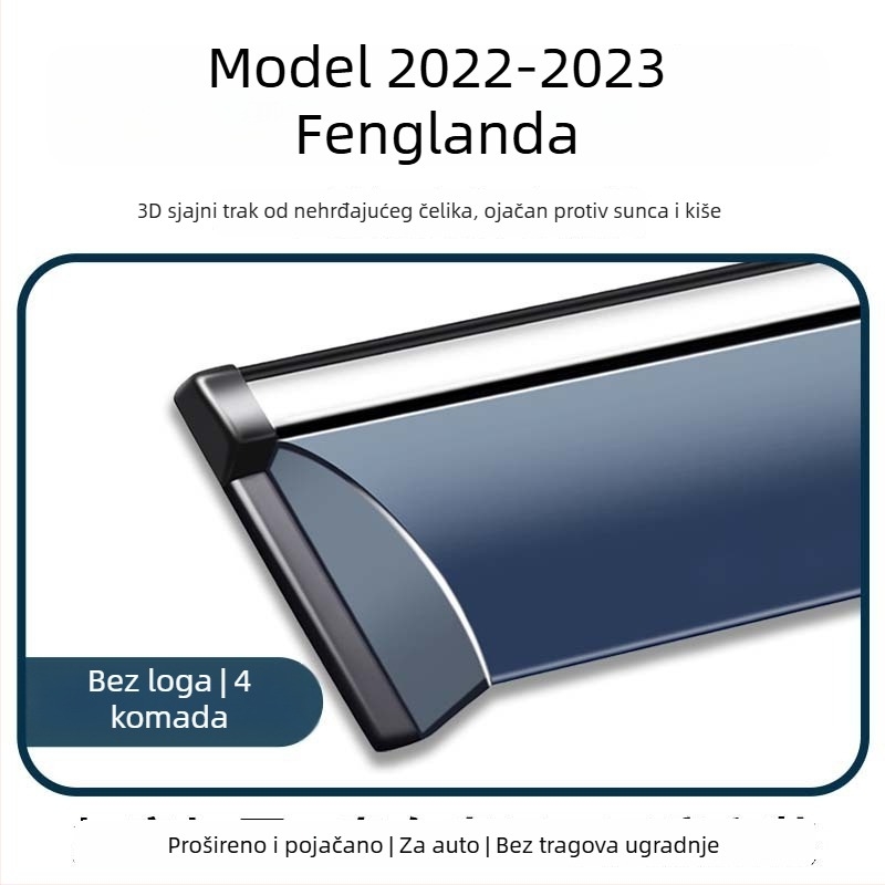 Rain guard za prozor automobila | Akrilni materijal | Kompatibilno s Bgg | Bez prilagođavanja