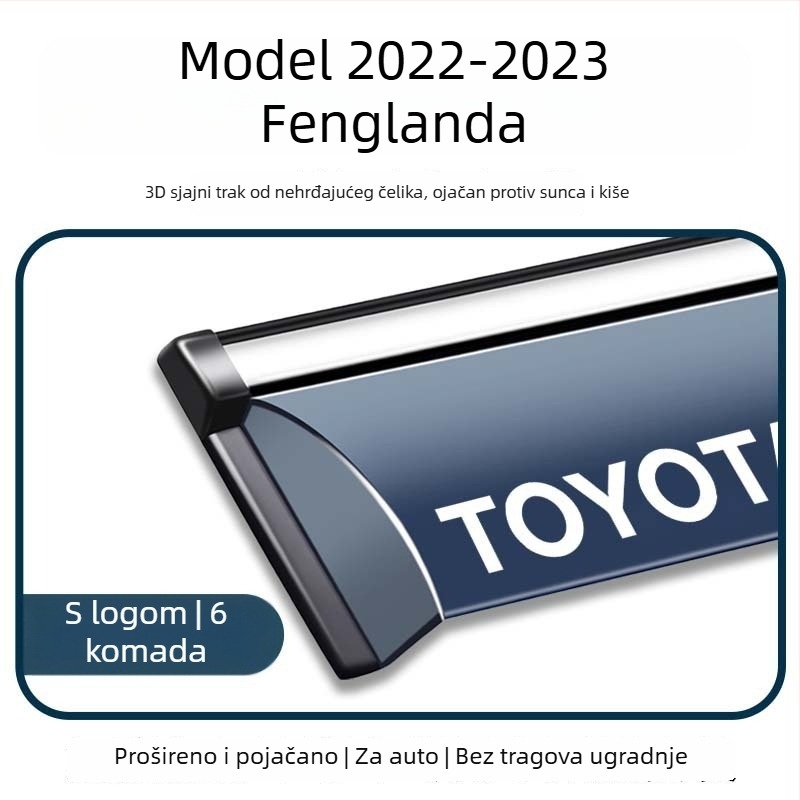 Rain guard za prozor automobila | Akrilni materijal | Kompatibilno s Bgg | Bez prilagođavanja
