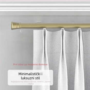 Rimska šipka od aluminijske legure s kliznom šinom za zavjese, integrirana šipka, bočno uMontirana, model JFL772-16
