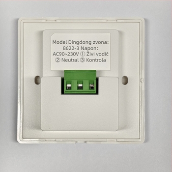 Žični zvončić za vrata tipa 86, 220V AC, ding-dong zvuk, za hotelske sobe