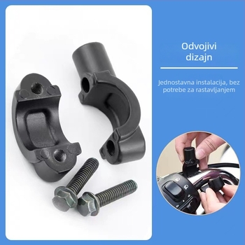 Keyma aluminijska legura baza retrovizora motocikla, nosač za upravljač i držač za telefon