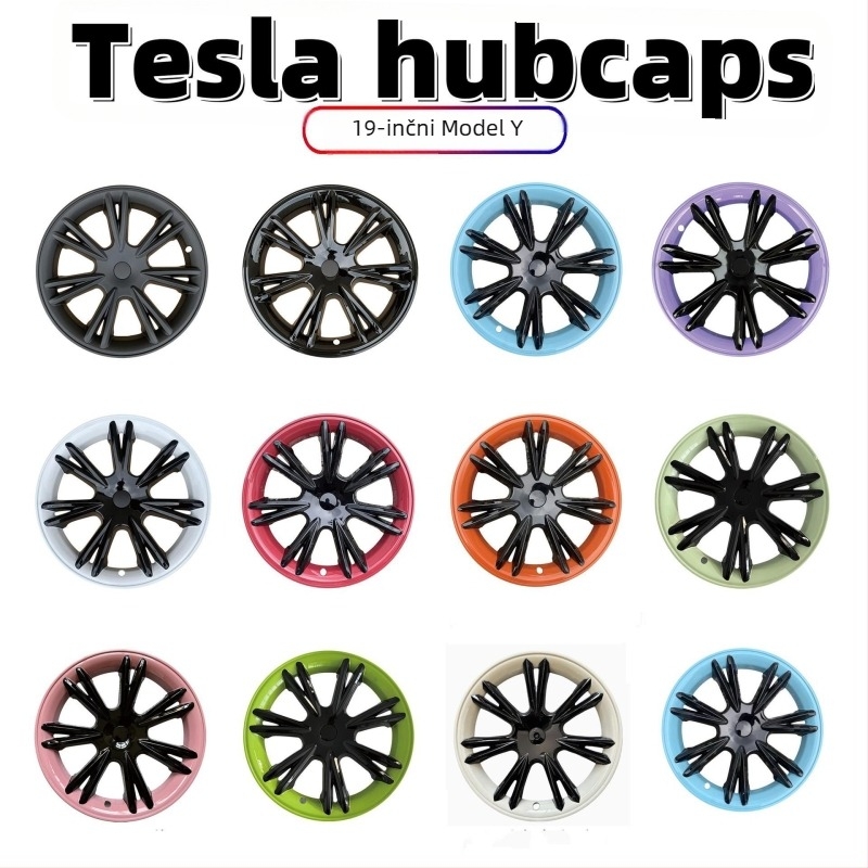 Fuhe ABS potpuno pokrivene kapice središta kotača za Tesla Model 3/Y