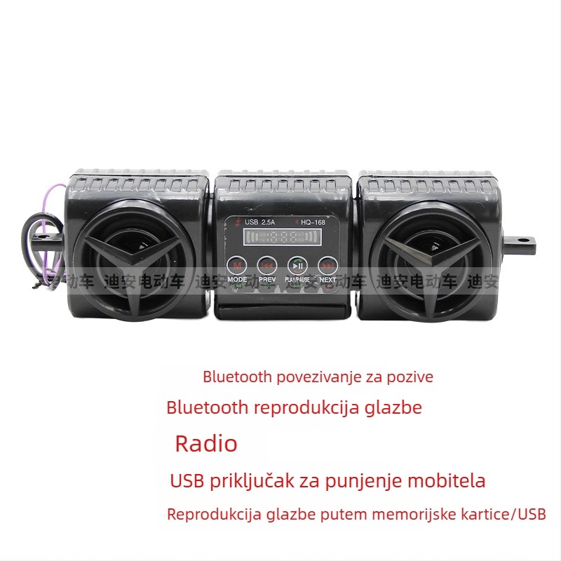 Bluetooth zvučnik za krmilo – 12V, plastika, Lu qing