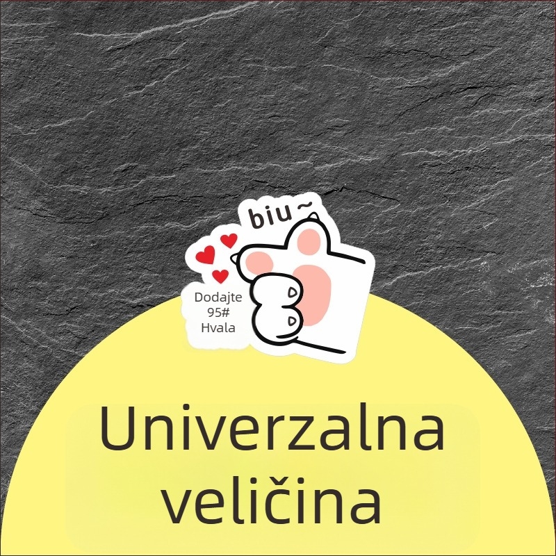 Reflektirajući sigurnosni naljepnica za poklopac spremnika goriva automobila – personalizirani karikatura dizajn mačje šape, montaža usisnom čašom