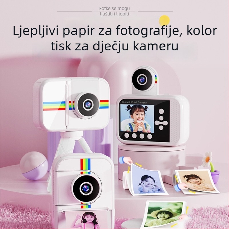 Polaroid-stil kamera za djecu K23 – trenutni ispis, 2,4" LCD, TF kartica, snimanje videa, trajanje baterije 5-6 sati