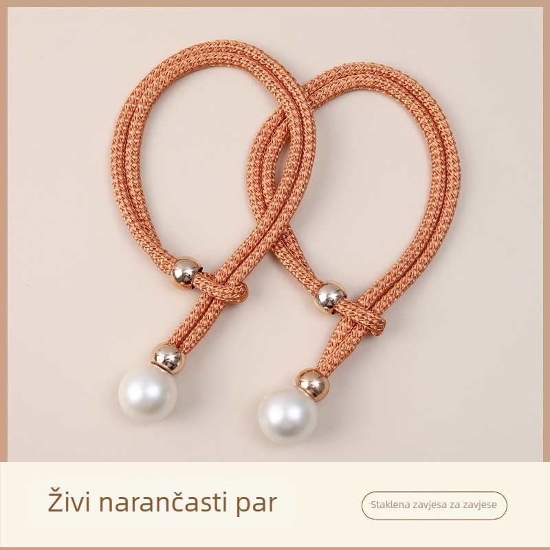 Perlne zavjese uz trake s kopčama, tekstilni dodaci za zavjese, jednostavan i moderan stil