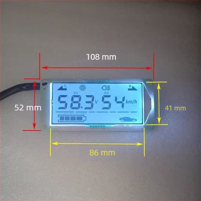 Univerzalni LCD instrument ploča za električna vozila i tricikle 48-72V