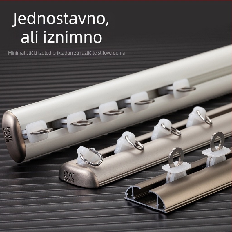Šina za zavjese - ultra-tanka HL001, aluminijska legura, brend Huan Li, moderni minimalistički stil